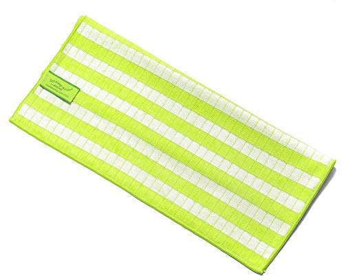 Das blaue Wunder Extra Geschirrtücher Limette | Bambusfasern: super weich und extrem saugfähig | 60cm x 40cm | Küchentücher mit Qualität | Streifen- und fusselfrei