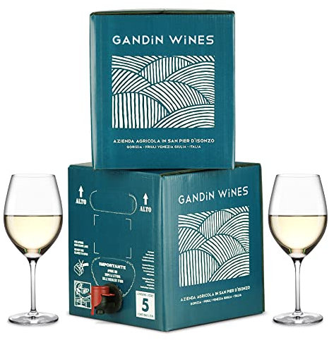 Bag in Box vino Pinot Grigio DOC Friuli Venezia Giulia 13% - Vigne di Giulia - 2 confezioni da 5 litri