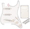 Alnicov 11 Holes Guitar Single Coil Pickups Vorverdrahtetes SSS Pickguard Scratch Plate Set mit rückseitiger Abdeckung für Strat Stratocaster Gitarrenteile, 3-lagig weiß