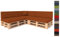 PILLOWS24 Palettenkissen 8-teiliges Set Palettenauflage Polster für Europaletten Hochwertige Palettenpolster Palettensofa Indoor & Outdoor Erhältlich Made in EU Orange