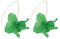 YAZILIND Colgante de flor de alloy Pendiente largo, exagerado Pendientes de oreja de mujer (Verde)