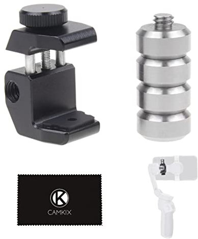 Camkix Smartphone Gimbal Counterweight Set - 1X Counterbalance Clip Mount, 4X Stabilizer Screws - Compatible with DJI Osmo Mobile 1/2, Zhiyun Smooth 4, Zhiyun Smooth Q, Feiyu Vimble 2, Evo Shift