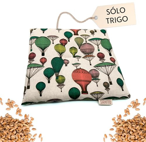 Bouillotte Micro-onde (25x25 cm) - Coussin Chauffant Micro onde - Bouillotte Noyau de Cerise - Bouillotte Grain de Lin - Bouillotte Seche - Blé Uniquement, sans Arôme