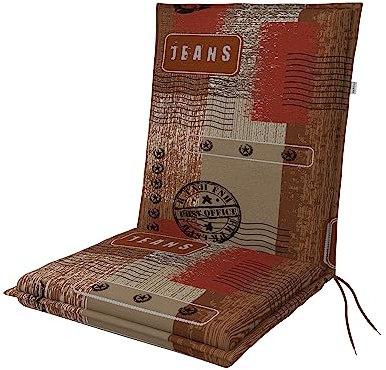 Doppler / Niederlehner Living / 4er-Set/Gartenstuhlauflage/Niederlehner/Rostbraun/ca. 100 x 48 x 6 cm