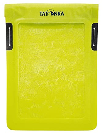 Tatonka WP Dry Bag A6 - wasserdichte Handyhülle mit Sichtfenster zum Bedienen von Touchdisplays - Wasserfest nach IPX7 Standard - 23,5 x 16 cm (Lime)