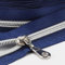 Sawoake 9m Bulk Zipper, (#5) Reißverschlüsse zum Nähen, NavyBlue Nylon Coil Zipper mit Silver zähnen, Ersatz Nähreißverschluss mit 20PCS Reißverschluss Sliders(#5 NavyBlue Silver)