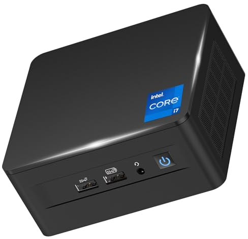 Intel NUC 12 Barebone, Neueste 12. Generation Core i7–1260P (12 Kerne und 4.7 GHz), niedrige Leistung, Intel Iris Xe Graphics 8K, kein OS, A. dded Compon Benötigte Entfernungen)