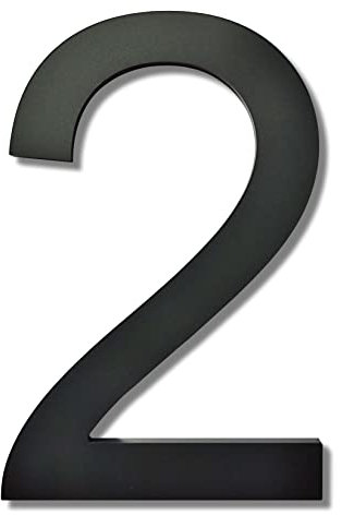 Ywonoby 8 Inch House Numbers for Outside-Large Modern 3D Floating Door Numbers-Weatherproof and Easy to install-Matte Black Acrylic Number (2)