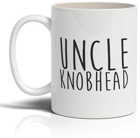 Punkcards - Uncle Knobhead Mug, Funny Mugs, Uncle Birthday Gifts, Secret Santa Gift, Microwave Safe, 11oz Ceramic, Made in UK