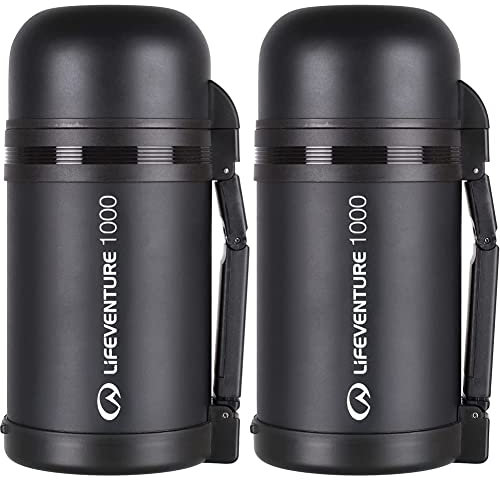 Lifeventure Double Walled Thermally Induced Widemouth Vacuum Flask for Food Or Drink & Double Walled Thermally Induced Widemouth Vacuum Flask for Food Or Drink
