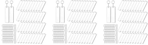 jumbans 480 Pièces Rectangle Acrylique Porte-Clés Blanc Transparent Acrylique Porte-Clés Blanc