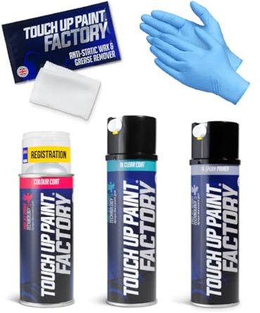 Touch Up Paint Factory - Aerosol Scratch Repair Kit Mixed by Reg Registration Plate Car Touch Up Paint for All Models - Exact Match Guarantee - Plus (Medium)