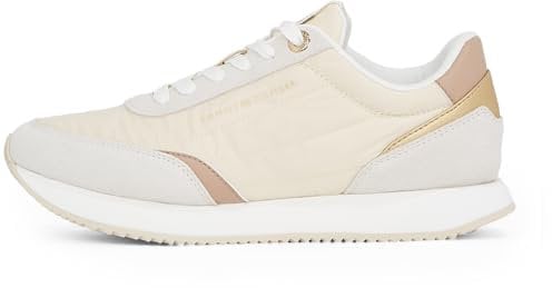 Tommy Hilfiger Runner Sneaker Mujer Essential Calzado Deportivo, Multicolor (Muslin/Claystone), 36