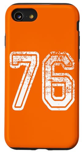 Hülle für iPhone SE (2020) / 7 / 8 #76 Grungy nummeriertes Sportteam beidseitig bedruckt