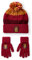 Harry Potter Beanie-Mütze und Handschuhe-Set für Erwachsene | Unisex Rot-Gelb gestrickte Wintermütze mit Gryffindor-Wappen | Bommelmütze in Einheitsgröße mit Handschuhen für kaltes Wetter