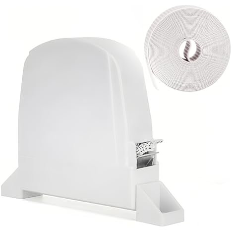 KHDULQ Recogedor Persiana,Cuerda Persiana Enrollable Cinta Mini metros Abatible Cinta Persiana Recogedor 180°Girar Enrollador Persiana Embellecedor Cinta Persiana-Blanco(4mm/5m)