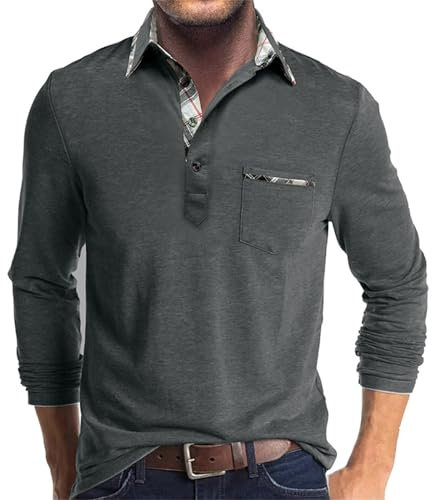 Einfarbiges Herren-Langarm T-Shirt Tops Mens Lässiges Langarm T-Shirt Tops Mens Für Erwachsene Universelles Herren-Langarm T-Shirt Tops Mens Farbblock-Langarm T-Shirt Tops Mens Geeignet