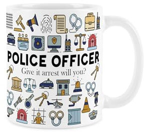 Police Officer Mug - Humorous Policeman/Policewomen Novelty Gifts - Tea/Coffee Hot Drinks White Ceramic Cup Present