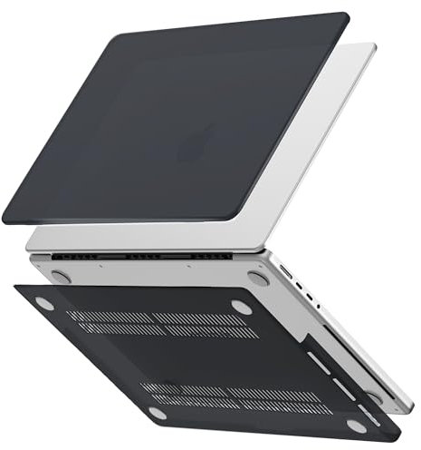 GPXIIZ Hülle Kompatibel mit MacBook Pro 14 Zoll M5 M4 M3 M2 M1 Pro/Max Schutzhülle 2025-2021 A3434 A3112 A3185 A3401 A2918 A2992 A2779 A2442, Ultradünne Hartschale Snap Case Cover 14,2, Schwarz