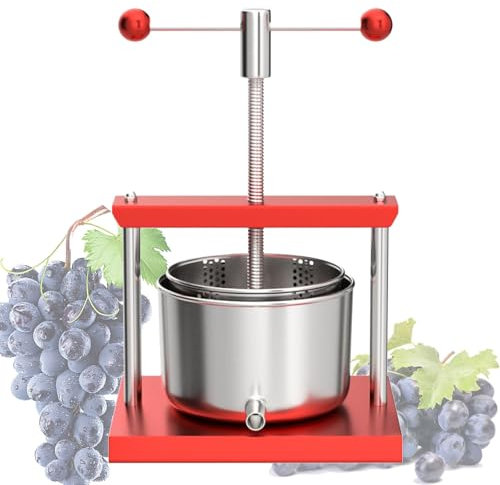 Manueller Saftbereiter, Edelstahlfässer, mit T-Griff for Outdoor, Küche und Zuhause(6L)