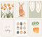 Dazzlewall 6Pcs Frühling Ostern Wandbilder Kaninchen Teufel Ei Tulpe Blumen Bilder für Kleinkind Kinderzimmer Deko 20×25 cm Ungerahmt