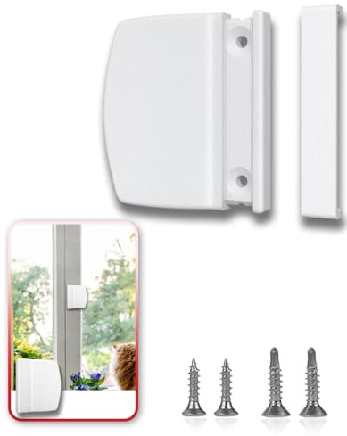 Howdah Balkontürgriff Außen Weiß, Türgriff Balkontür Außen Vielseitiger Kunststoff Türgriff, Terrassentürgriff mit verdeckter Verschraubung incl. Montagematerial