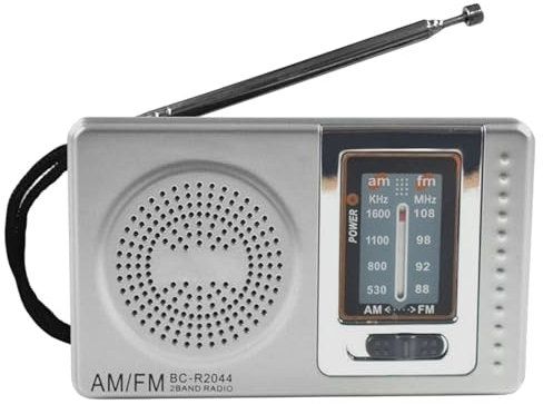 Radios Portátiles De Transistores, Radio Am FM Meteorológica Compactas, Mini Radio De Bolsillo con Pilas Am/FM, Altavoz, Conector para Auriculares, Larga Duración