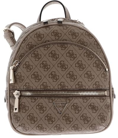 GUESS Rucksack Freizeitrucksack Manhattan II Backpack Latte Logo hellbraun