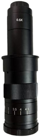 Microscope Observation 0.7X - 4.5X Adjustable Zoom Lens 180X Magnification 0.5X C-mount Adapter Lens For Microscope Camera