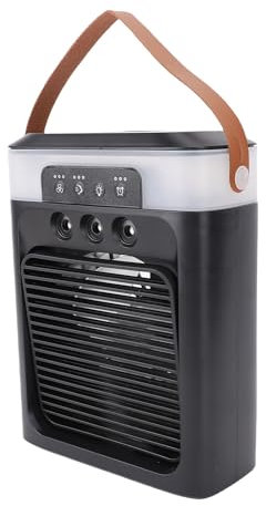 400ml USB Water Tank Cooling Fan, Portable Mist Fan with Rechargeable Battery, Humidifier Fan with 7 Color Night Light Compact Personal Air for Office Travel Home