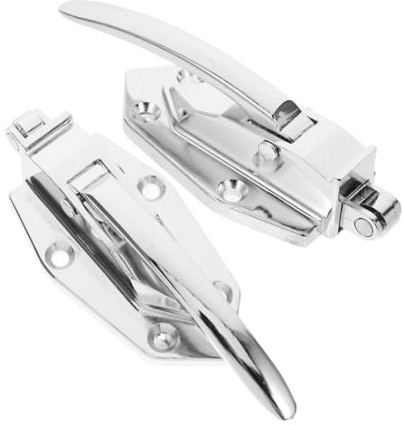 Lurrose Aluminum Alloy Cold Storage Door Handle Heavy Duty Latch Deadlock for Industrial Oven Quick Installation with Screws Durable Locking Mechanism for Secure Closure