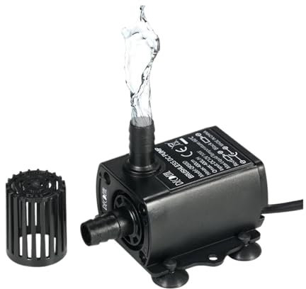 Pompa per acqua a membrana autoadescante Pompa acqua senza spazzole da 12 V 6/10 W, impermeabile, sommergibile, for fontana, acquario, circolazione(QR50D)