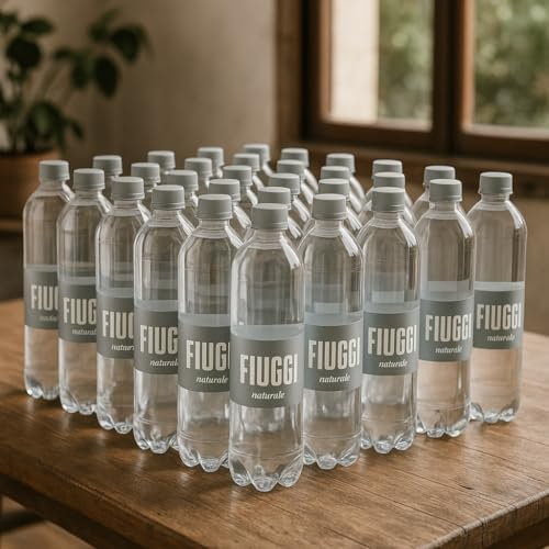 24 Bottiglie Acqua Minerale Naturale 50cl – Oligominerale in PET per Fiuggi – Idratazione Leggera Quotidiana, Totale 12 Litri