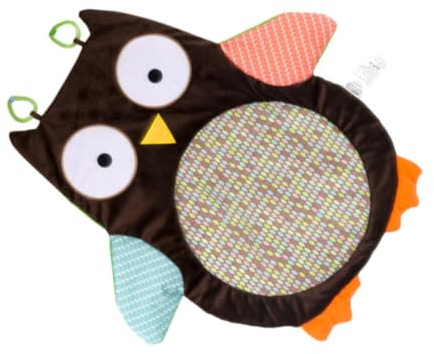 HIAKDOFT Krabbelmatte Eule Rutschfest Weich Sicher Spielmatte für Jungen Mädchen Wohnzimmer Schlafzimmer Fördert Muskelkraft und Gesunde Entwicklung Strapazierfähiger Bodenschutz Teppich