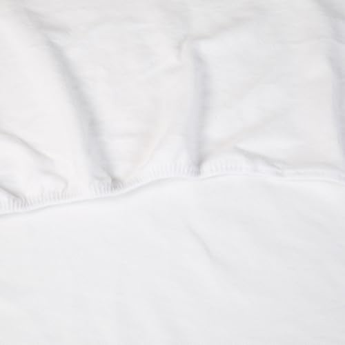 Kayori Showa Spannbettlaken für Topper Weiss 100x200-210 cm, Flanell, Matratzenhöhe bis 12 cm, Bügelfrei Pflegeleicht