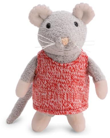 NICI Kuscheltier Maus Julia 20cm in Geschenkbox 15x12x8,5cm - 63336 | Weiches Stofftier aus Plüsch zum Liebhaben, Knuddeln & Spielen, tolles Plüschtier Geschenk für Kinder & Erwachsene