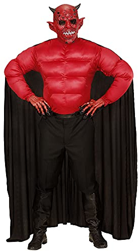 W WIDMANN MILANO Party Fashion - Kostüm Teufel, Muskelshirt mit Umhang, Dämon, Hölle, Halloween, Karneval