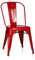 hjh OFFICE 645021 Bistrostuhl VANTAGGIO Comfort Metall Rot im Industry-Design, stapelbar