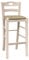 Ok Affarefatto Maddaloni Chaise Tabouret en Bois Massif H 66 cm du Sol à l'assise Brute à Peindre avec Assise en Paille pour Maison, pub, Restaurant, Bricolage