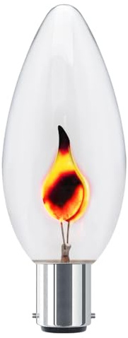 4 x 3w Flicker Flame Candle Light Bulb B15 Small Bayonet