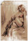 ARTland Wanddeko Wandtattoo selbstklebende Vinylfolie 40x60 cm Liebe Erotik Nackte Frau Akt Zeichnung Modern Kunst High Heels T1AL