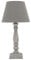 Grafelstein Tischleuchte VINTAGE GREY, Stehlampe Landhausstil Shabby Chic Deko Lampe E14, kabelgebunden, grau weiß gewischt