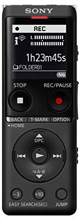 Sony ICD-UX570 Digitales Diktiergerät, ICDUX570BLK