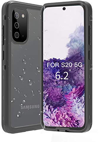 BDIG Custodia Impermeabile Samsung Galaxy S20, IP68 Certificato Waterproof Cover Slim Antiurto Antineve Antipolvere AntiGraffio Subacquea Caso Full Protezione Impermeabile Custodia per S20, 6.2