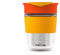 SoleCup. Travel Mug Loose Tea Infuser - Detachable Tea Strainer with Spillproof Lid - BPA-Free Reusable Glass Travel Coffee Cup with Silicone Band (Red)