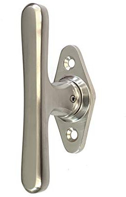 Antikas - Fensterolive in Messing vernickelt matt - Fenstergriff - 10,0x4,3cm