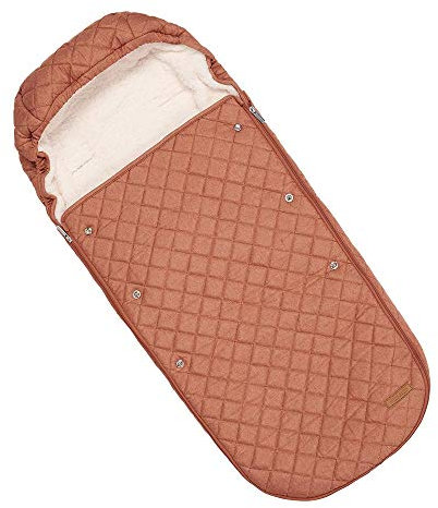 Little Dutch 7051N4653 Fußsack für Kinderwagen Buggy mit Reißverschluss, Winterfußsack, Kuschelsack (Pure rost)