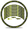 16-teiliges Set Felgenrandaufkleber Sticker für Fahrrad Felgen im Future Design Komplett Set für 27 29 für Rennrad Mountainbike MTB Laufrad RX026 (Neon Gelb, Glanz)