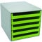 Metzger + Mendle Gehäuse: hellgrau, Schübe: lime-green (grün)