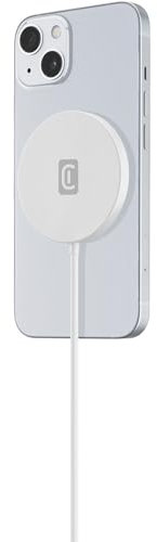 Cellularline | Caricabatterie da Rete | Base di ricarica wireless magnetica per iPhone con tecnologia MagSafe